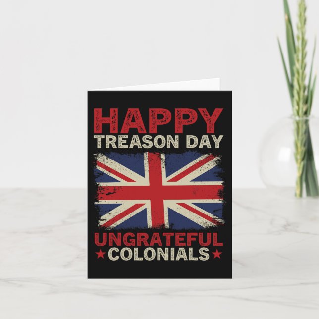 Tarjeta Día de la traición Coloniales desagradecidos 4 de  (Anverso)