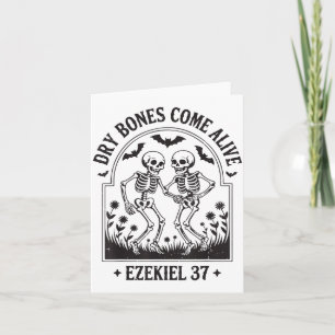Tarjeta Día de las Brujas cristiano Huesos Secos Cobran Vi