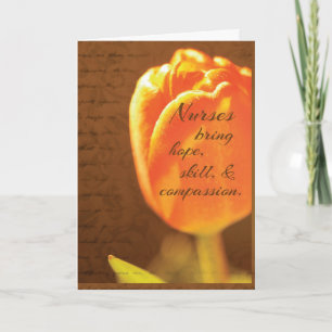 Tarjeta Día de las Enfermeras Flor de Tulipán