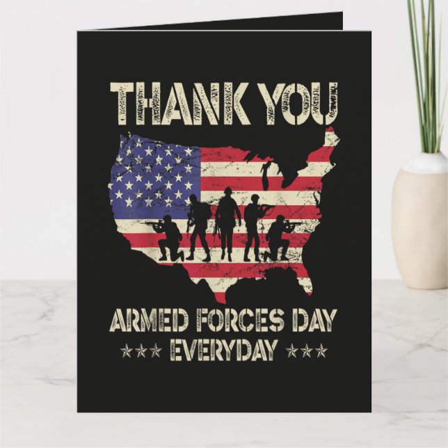 Tarjeta Día de las Fuerzas Armadas (Anverso)