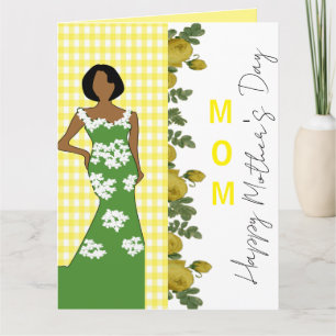Tarjeta Día de las madres afroamericanas y cariñosas del s