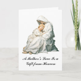 Tarjeta Día de las Madres Católicas Cristianas Bendita Vir