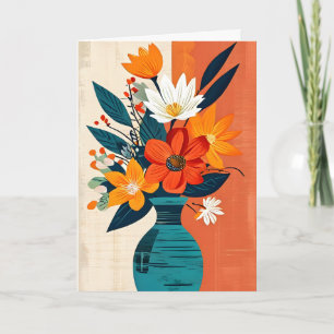Tarjeta Día de las madres con Bouquet de arte pop