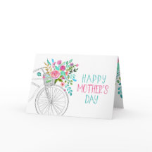 Día de las madres con flores acuarelas