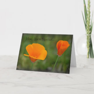 Tarjeta Día de las madres de amapola de California