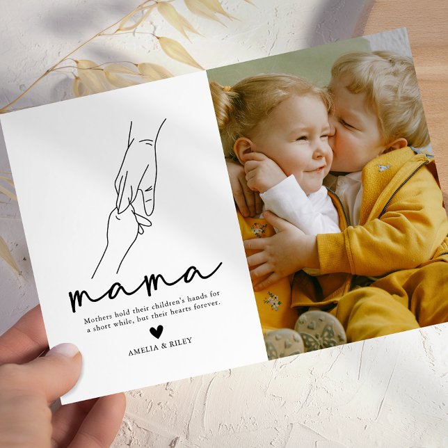 Tarjeta Día de las madres de foto moderna (Subido por el creador)