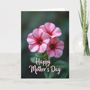 Tarjeta Día de las Madres Flor de Cielo Rosa