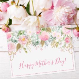 Tarjeta Día de las madres florales