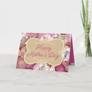 Tarjeta Día de las madres florales