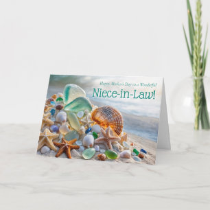 Tarjeta Día de las Madres Tema de Playa para Cuñada