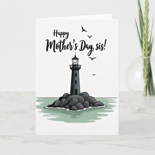 Tarjeta Día de las Mamás Tranquilas Beacon (Anverso)