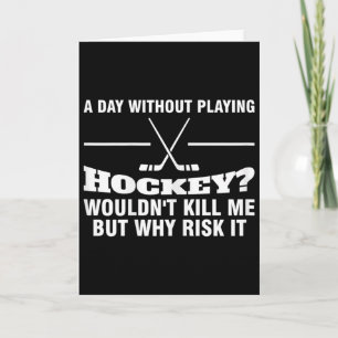 Tarjeta Día de las mujeres sin jugar hockey Mamá de hockey
