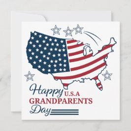 Tarjeta Día de los Abuelos 2025 mapa vectorial de EE. UU.