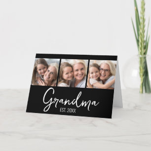 Tarjeta Día de los Abuelos con 3 Fotos Personalizables de 
