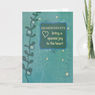 Tarjeta Día de los Abuelos Cumpleaños Verde Aspecto Dibuja
