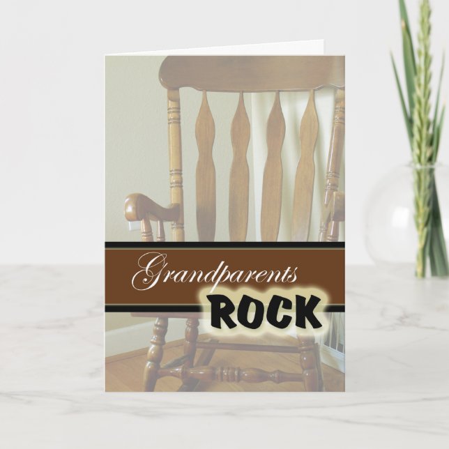 Tarjeta Día de los abuelos felices de rock (Anverso)