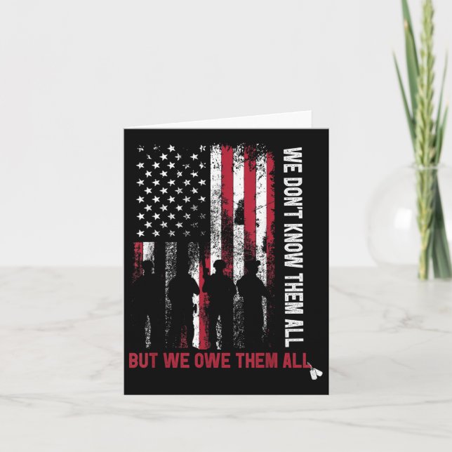 Tarjeta Día de los Caídos 2022 No los conocemos a todos pe (Anverso)