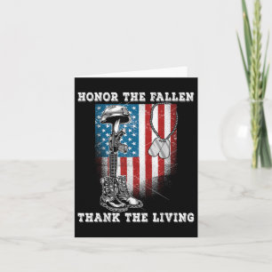 Tarjeta Día de los Caídos angustiado Honrar a los caídos a
