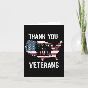 Tarjeta Día de los Caídos en Acción de Gracias Veteranos S