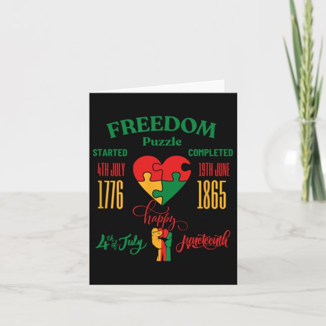 Tarjeta Día de los Caídos Juneteenth y 4 de Julio  (Anverso)