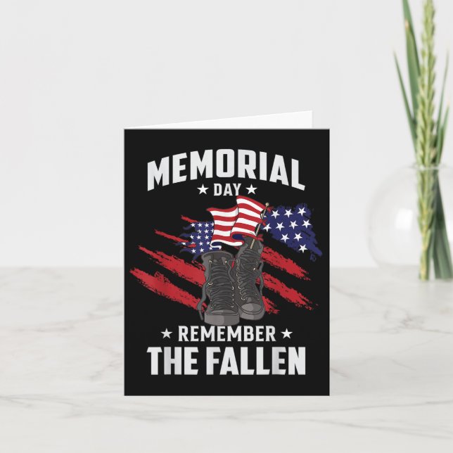 Tarjeta Día de los Caídos que Nunca Olvidaremos Recordad a (Anverso)