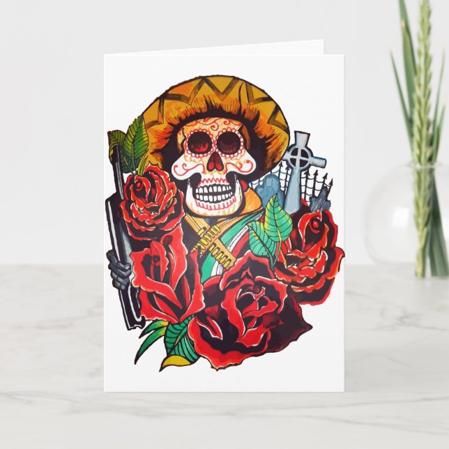 Tarjeta dia de los muertos (Anverso)