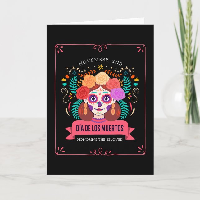 Tarjeta Día de los muertos (Anverso)