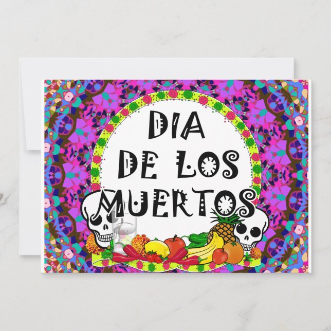 Tarjeta Dia De Los Muertos (Anverso)