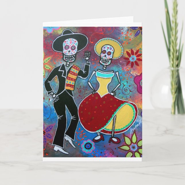 TARJETA DIA DE LOS MUERTOS BAILAR MARIACHI (Anverso)