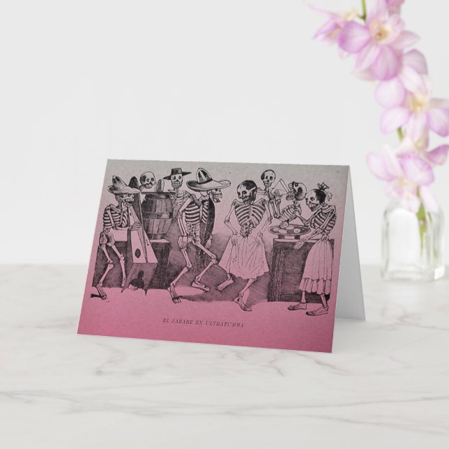 Tarjeta Dia De Los Muertos Card - ultratumba del en del (Orquídea)