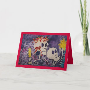 Tarjeta Dia de los Muertos Christmas Poins… - Modificado
