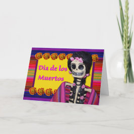 Tarjeta Día de los Muertos de la Figurina Muerta