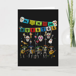 Tarjeta Día De Los Muertos Día De Los Muertos Cráneo Diver