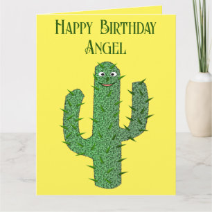 Tarjeta Día de los Muertos Feliz Cactus Personalizado Cump