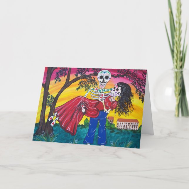 Tarjeta DÍA DE LOS MUERTOS Scarlett y Rhett (Anverso)