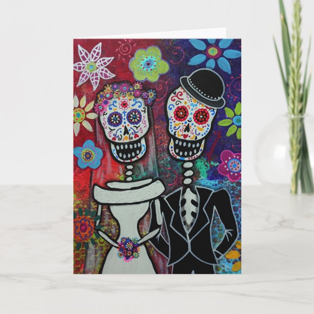 Tarjeta Dia de los Muertos Wedding (Anverso)