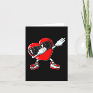 Tarjeta Día de los niños del corazón que adoran a Dab Danc