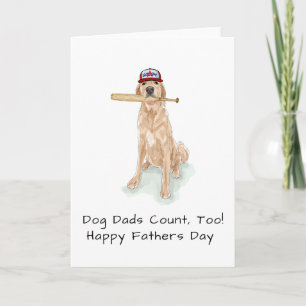 Tarjeta Día de los Padres de la acuarela del beisbol Golde