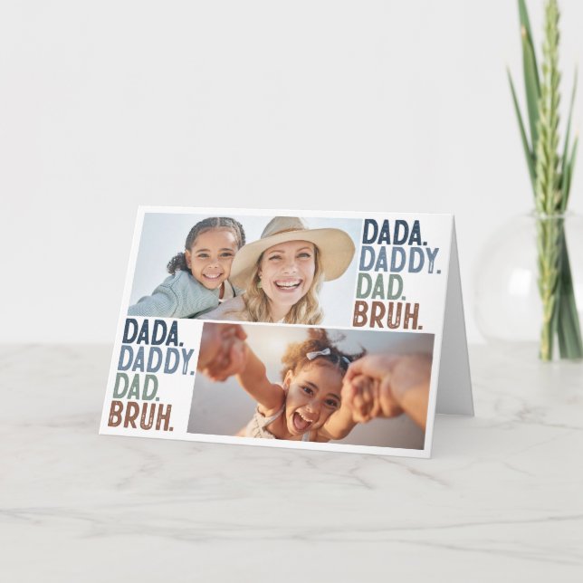 Tarjeta DÍA DE LOS PADRES DE LA FOTO DE LA personalizado D (Anverso)