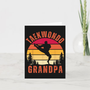 Tarjeta Día de los Padres de los Abuelos de Taekwondo