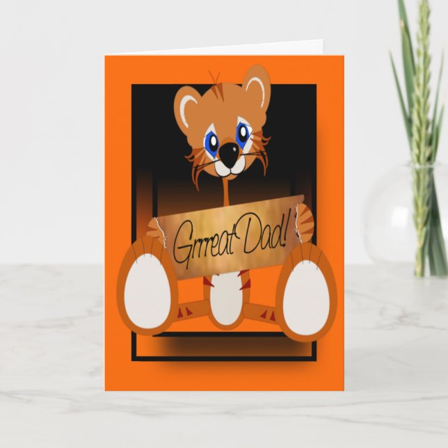 Tarjeta Día de los Padres de los Grandes Tigres (Anverso)