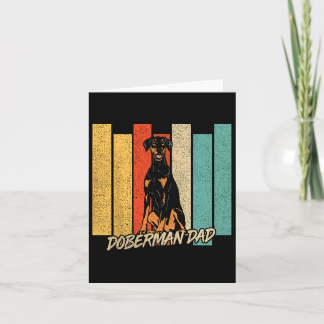 Tarjeta Día de los Padres Dueños de Perros de Perro Doberm (Anverso)