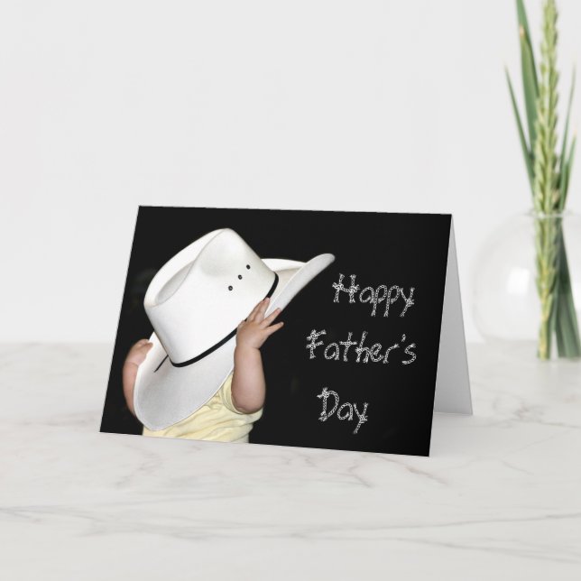 Tarjeta Día de los Padres Felices del Oeste del País (Anverso)