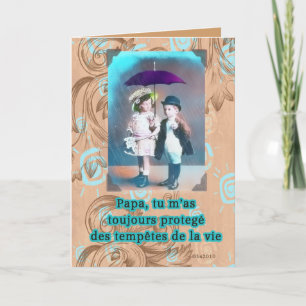 Tarjeta día de los padres felices franceses