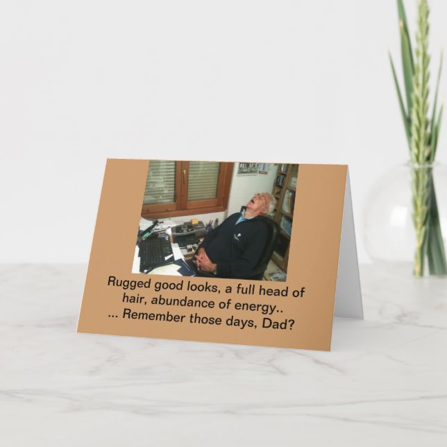 Tarjeta Día de los Padres Graciosos (Anverso)