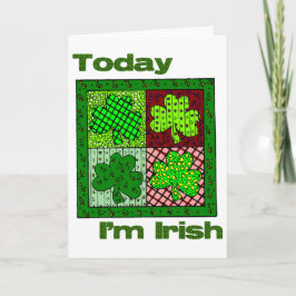 Tarjeta Día de los Patrocinadores Hoy soy irlandés
