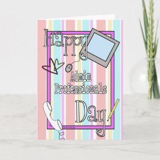 Tarjeta Día de los Profesionales de Administración con Str