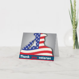 Tarjeta Día de los veteranos de EE. UU. gracias militares,