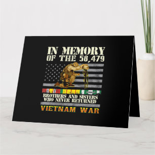Tarjeta Día de los Veteranos de la Guerra de Vietnam Memor