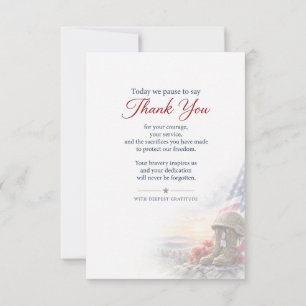Tarjeta Día de los Veteranos Gracias por su Servicio Patri
